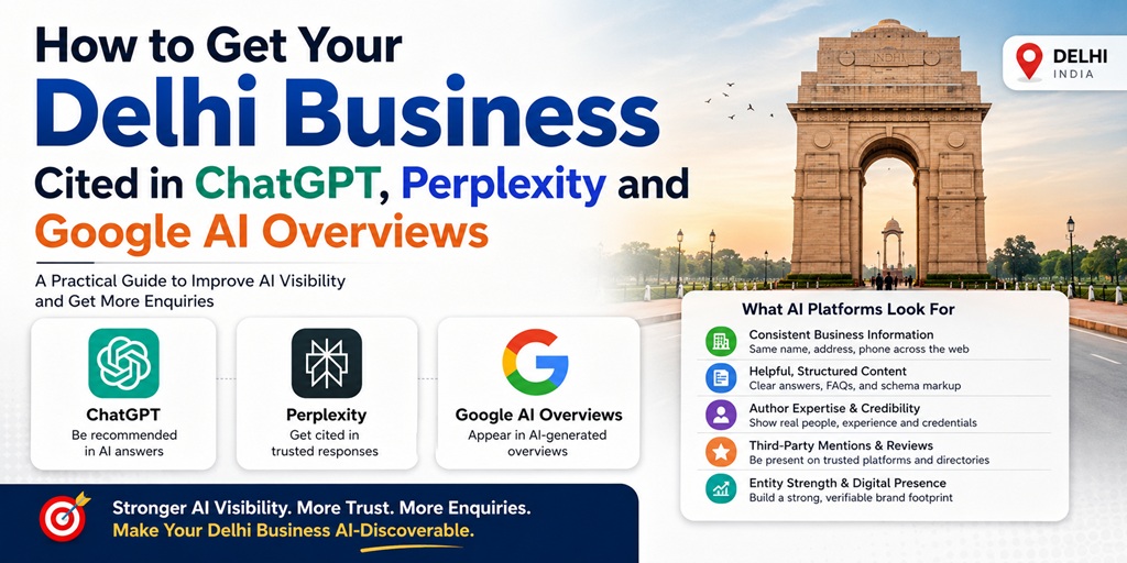 How to Get Your Delhi Business Cited in ChatGPT, Perplexity and Google AI Overviews